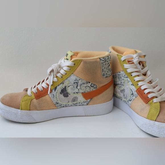 NIKE SB ZOOM BLAZER MID PREMIUM MELON TINT-CITRON TINT-WHITE SZ 5 [DM0859-800] - Picture 10 of 12